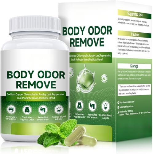 Integratore deodorante per il corpo alla clorofilla, vitamina C ed E, prezzemolo, menta piperita, tè verde, prebiotici, capsule di clorofilla che supportano l'alito e la freschezza di tutto il corpo