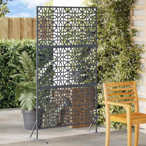 Sichtschutz Anthrazit Stahl, 180cm Hoch, Modernes Design für Garten & Terrasse, Robuste Outdoor Zaunpaneele, Wetterfest, Einfache Montage