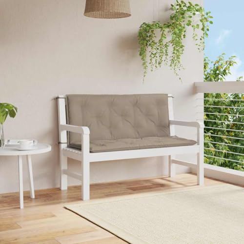 Frdhee Rückenkissen Stuhlkissen Eckbank Auflagen,Gartenbank Auflage Taupe 120x(50+50) x7 cm Oxford Gewebe,Auflage Für Sitzbank Gartenbank Gartenmöbel,Keine Montage Erforderlich