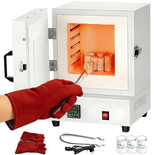 Horno de cerámica eléctrico de Tratamiento térmico de 2000 W, pequeño Horno de Alta Temperatura de 1150 ℃ para cerámica de Bricolaje, fabricación de Joyas, Tratamiento de Metales