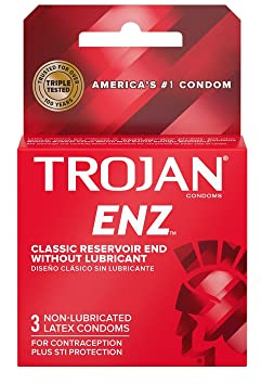 Trojan Condoms Non-Lubricated Latex - 3 ct, Pack of 2