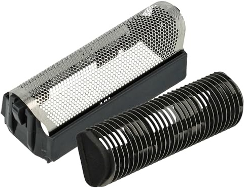 vhbw Paquete combi 2x hoja de corte compatible con Braun Action Line, Micron Vario 3 máquina de afeitar - Set hojas de corte + bloque cuchillas