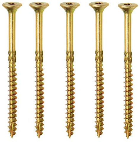KLIMAS 200Stück 5,0x90mm TX25 Holzbauschrauben Konstruktionsschrauben Senkkopf alle Größen Torx Schrauben