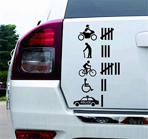 autocollant mural Autocollant de voiture autocollant de voiture Hit Accident Compte Autocollant Decal Jdm Humour Blague Blague Blague Sticker