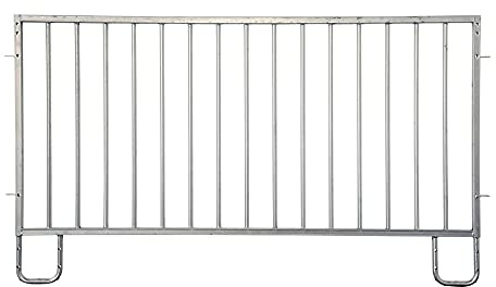 Kerbl 14491 Modulare Zaunaufstallung, Zaunteil mit Tür und Fressplätzen, 215cm x 3cm x 120cm