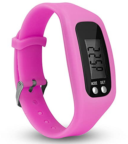 Syfinee Pedometer Watch with LCD Display Simple Pedometer Easy Operation Walking Fitness Tracker Wrist Band Digital Step Counter