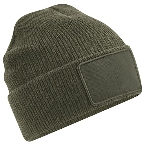 Beechfield B540 Removable Patch Thinsulate™ Beanie - Military Green