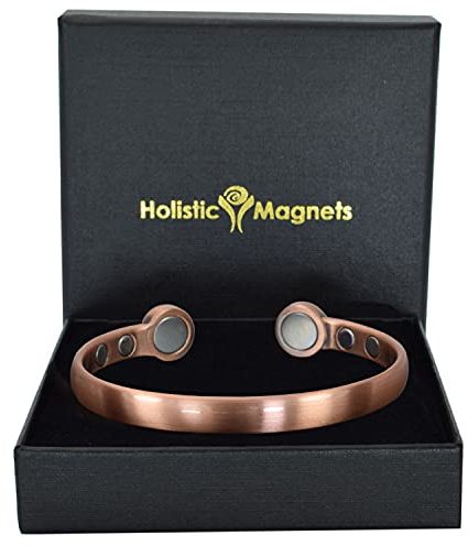 Holistic Magnets® Stark Magnet Armbänder für Arthritis Herren Damen Kupfer Armband Originelle Geschenkideen Handgelenk Heilung Magnetarmband-HPC (M: Handgelenk 16,5-19,5cm)