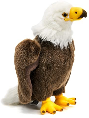 Uni-Toys – Vithövdad havsörn – 24 cm (höjd) – plyschörn, fågel – plyschdjur, gosedjur