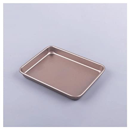 ACiyD Foglio per Biscotti Rettangolare Rotolo di Gelatina Teglia da Forno Profonda Teglia da Forno Antiaderente in Acciaio al Carbonio (22x17x2,5 cm)