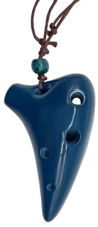 Okarina-Instrument Flöte 6 Loch C Keramik Von Time Mini Ocarina Flöte Musikinstrumente Für Musikanfänger (Color : Dark Blue)