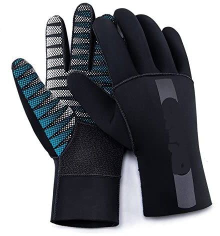 nmbhus Neopren-Handschuhe Tauchen Neoprenanzug Handschuhe 3mm Flexible Thermal Schnorcheln Tauchen Speerfischen Fahrradhandschuhe Männer Frauen Winter (Color : L-XL)