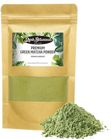 Premium Grade Green Matcha Powder | Green Matcha Caffè Coffee Latte, Tea, Muffins, baking Food Colouring Powder | 100% Natural | Drink Botanicals Ireland (45 Grams)