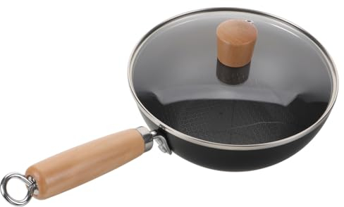 ABOOFAN Kochpfanne Kleiner Wok Antihaftbeschichtet Mit Hitzegriff Einfach Zu Bedienen Für Den Herd