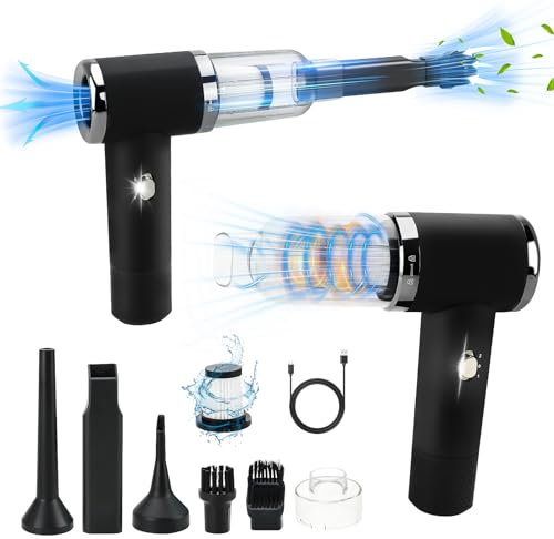 D-Lumina Aspirapolvere per Auto, Mini Aspirapolvere Portatile, Aspirabriciole Senza Fili Potente 15000PA, Sistema a Doppia Filtrazione,Adatto per la Pulizia Profonda di Auto e Case