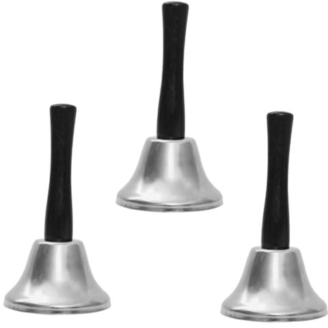 HOLIDYOYO 3stücke Metallglöckchen Weihnachtsglocke Dekorative Festliche Glocken Handglocke Mit Metallkugel Für Partygeschenk Klaren