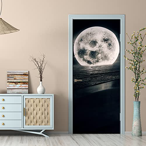 3D Türtapete 70x200 Türaufkleber Selbstklebend Türfolie Poster Fototapete Türbilder Türtattoos Wasserdichte Tür Stickers für Kinderzimmer Wohnzimmer Badezimmer Meer