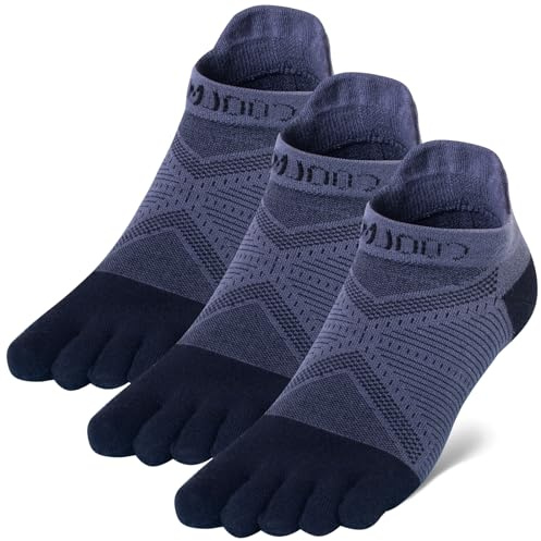 likloks Toe Socks Men Women - Athletic Running Coolmax Five Finger Socks Ankle - Comfortable, Moisture Wicking (3 Pairs)