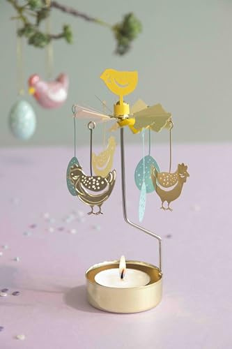 Teelichthalter – Drehlicht – Rotierendes Teelicht – Oster-Mix mit Huhn und Ei - Farbmix – Pluto Produkter – Hanna's Laden – Schwedisches Design