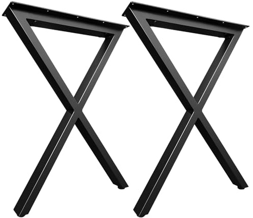 Jahof Heavy Duty Industrielle Tischbeine, 2 Stück (B70xH70cm, X Form)