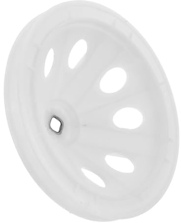 Polea de Lavadora de Doble Orificio Cuadrado y Eje | Plástico Blanco, Diseño de Dos Cubas, Repuesto para Reductor y Mecanismo de Engranaje