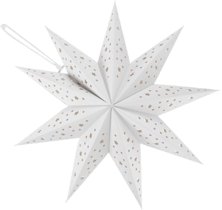 iplusmile Papierstern Lampenschirm 9-Zackiger Stern Origami Lampe Hängelaterne Strapazierfähigem Papier für Hochzeiten Weihnachten und Neujahr Einfache Montage Warmes Licht