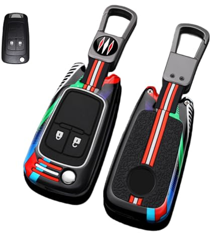 Autoschlüssel Hülle Kompatibel mit Chevrolet Aveo Spark Cruze Opel Vauxhall Adam Cascada Mokka Astra Buick Regal Lacrosse, Zinklegierung Autoschlüssel (1)