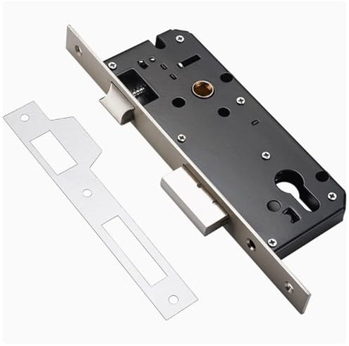 Cubstone Serrure à mortaise en Acier Inoxydable,Serrure Tubulaire à mortaise étroite de 8525mm - Pêne Oblique réversible pour Porte Porte de Chambre Toilettes Bureau Salle de Bain(35mm)