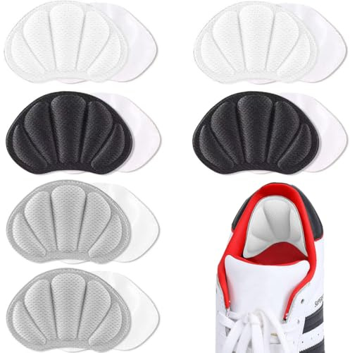 BDEPSTR 6 Paia Tallone Cuscino, di cuscinetti per scarpe troppo grandi, Migliorare la vestibilità, Cuscinetti per Scarpe, Proteggi Tallone Scarpe Uomo Donne-G