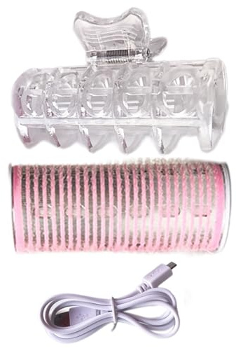 Curler à cheveux USB - rouleau électrique, chauffée | Dispositif de style sans fil portable, bâton curling rapide avec design auto-adhésif pour les moyens, outil voyage, kit beauté femmes