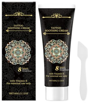Tattoo Preparation Cream & Aftercare, Natural Tattoo Aftercare Cream, Soothing Creme For Skin Support Before And After Tattooing, For Long-Lasting Colour Intensity