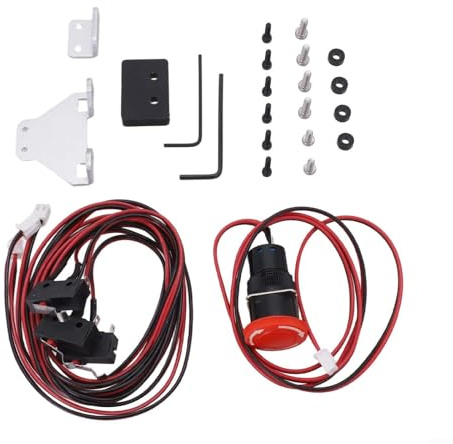 CNC Milling Limit Switch Kit with Urgent Stop Switch for 3020 Router Non-Contact Z Axis Tool Adjustment All-Metal Design