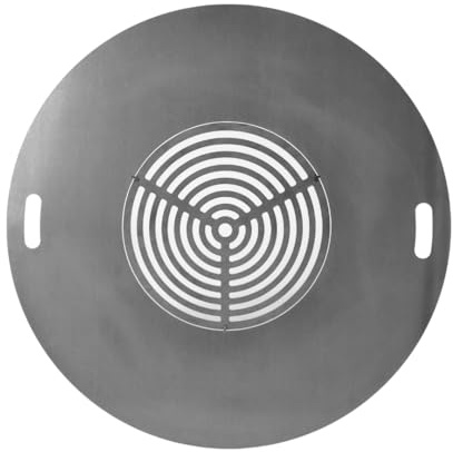 Czaja® Feuerplatte 60 cm mit Grillrost| Grillring | Grillplatte | Plancha - 5mm Stark - Ideal für Feuerschale, Stahlfass, Öltonne, Feuertonne, Stahltonnen Kugelgrills