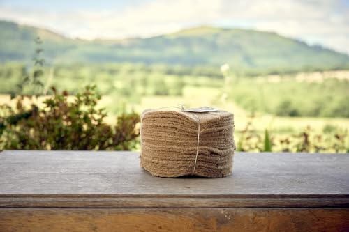 Chimney Sheep 20cm All Natural Jute Mulch Mat Pack of 25,7I-9XTK-NKAG,Straw | Recycled Coffee-Sack Jute, Weed Control Around Trees and Plants, No Plastic Membrane No Weedkiller, Breaks Down in Two Years