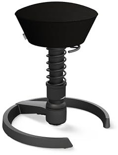 aeris Swopper Air – Ergonomischer Hocker mit extra weicher Polsterung – Bürohocker höhenverstellbar ohne Rollen –Sitzhocker für einen gesunden Rücken, Feder Standard