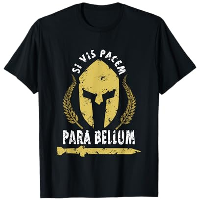 Si vis pacem para bellum - Casco Spartano Motivazione Maglietta