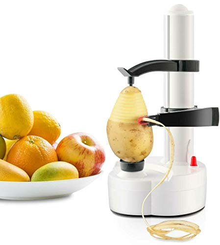 Potato Peelers Vegetable Slicer Apple Peeler Electric Fruit Peeler Automatic Rotating Vegetable Peeler Stainless Steel Kitchen Potato Peeling Machine for Kitchen.