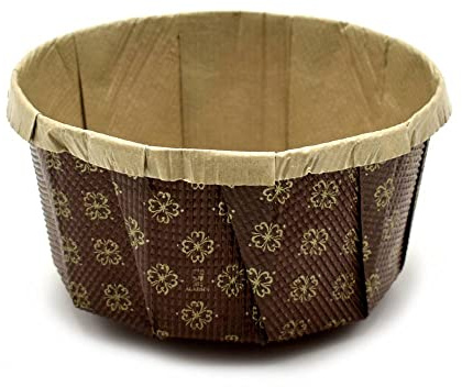 Molde para panettón de papel rígido con apertura de 10 unidades, 500 g (500 g)