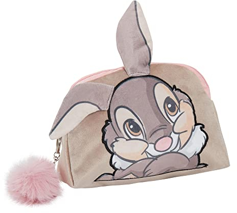 Klopfer Make-up-Tasche für Frauen Disney Bambi Kosmetiktasche Kulturbeutel Federmäppchen, grau, Einheitsgröße, Kosmetiktasche