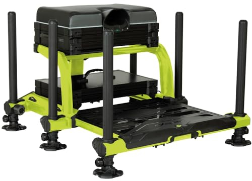 Fox Matrix XR36 Pro Lime Seatbox - Sitzkiepe Angelstuhl, Angelausrüstung für das Angeln auf Friedfische, Angelzubehör fürs Matchangeln