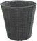 Armo® Round Rattan Effect Woven Waste Paper Bin Basket For Office, Bedroom, Home, Work Rubbish Bin Storage Baskets (Grey)