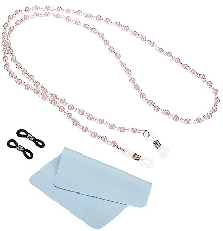 PATIKIL Brille Kette Frauen Stylische Brillenkette Sonnenbrille Riemen Brillen Perlen Schnur Halter mit Schlaufen Enden für Lesen Leichte Brillen