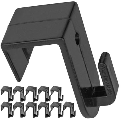 Ganchos de ventana para colgar, 12 pzs, en Negro, ganchos decorativos para grosor de hoja de 12 a 17 mm, ganchos de puerta sin pegar ni taladrar, clip de ventana para luces de hadas, coronas de puerta