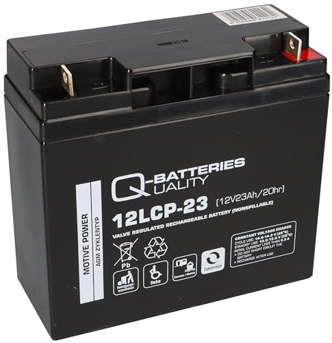Batería de plomo AGM de 12 V 23 Ah para cortacésped, tractor cortacésped, cortacésped, barco, scooter, 17 Ah, 18 Ah, 19 Ah, 20 Ah, 22 Ah, duradera, sin mantenimiento, fiable