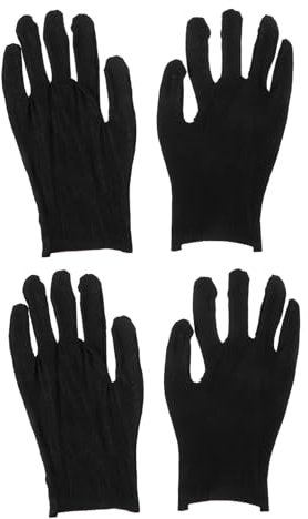 Homoyoyo 24 Paare Schwarze Baumwoll Handschuhe Schwarze Arbeitshandschuhe Fäustlinge Für Männer Thermohandschuhe Herren Pflanzhandschuhe Winter Baumwolle Handschutz Schweiß Aufnehmen