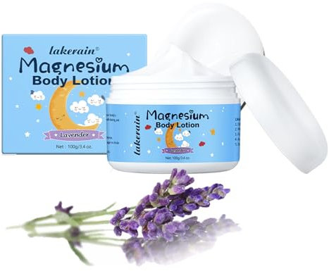 Lozione per il corpo al magnesio, crema per dormire al magnesio, burro di magnesio per dormire, lozione al magnesio per bambini, calma, qualità del sonno e allevia l'ansia, utilizzata su gambe,