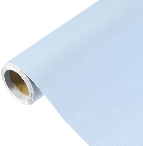 QUARKZMAN 118 x 15.7 Papier Peint Bleu Ciel Papier Peint Autocollant | Papier Contact Bleu Ciel en Vinyle de Couleur Unie Auto-Adhésif pour Décoration Murale