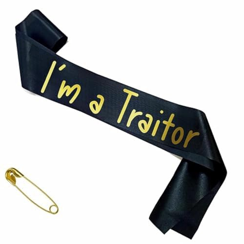 Lustige Abschiedsschärpe I'm a Traitor, personalisierbar, für den Schulanfang, Junggesellinnenabschied, Umzug, Hochzeit, Geschenke für Frauen, Männer, Kollegen, Familien
