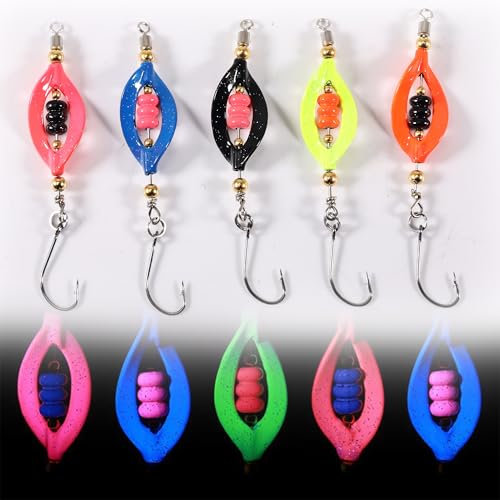 5 Stück Twister Spinner 4g,Forelle Spoon Set,UV-Akti und Selbstleuchtend,Forellen Spinner, Forellenköder Set Zum Forellen Angeln,Forellen Blinker Set mit Spoon Box,angelzubehör Forelle