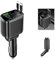 Cargador Coche, Carga Rápida 65W, Retráctil, USB C, 4 en 1, Adaptador Mechero Universal